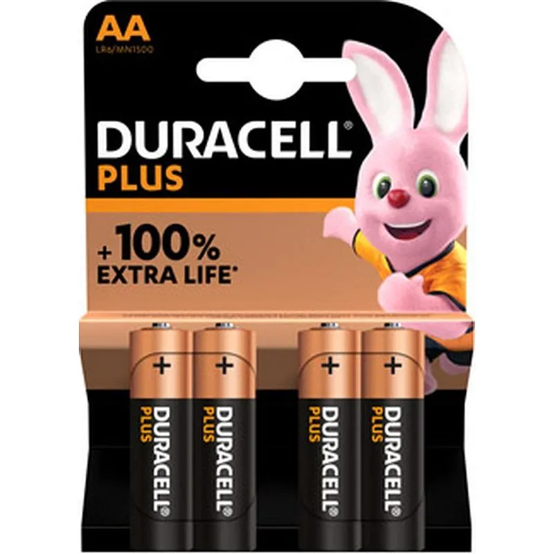 Compra PILA ALCALINA PLUS POWER LR06-AA BL.4 DURACELL 5000394140851 al mejor precio