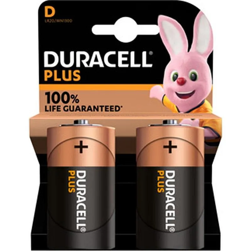Compra PILA ALCALINA PLUS POWER LR20-D BL.2 DURACELL 5009817 al mejor precio