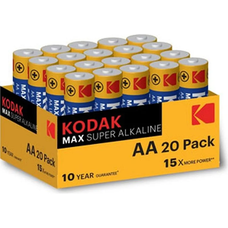 Compra PILA ALCALINA MAX LR06 AA CAJA 20 UNIDADES KODAK 30420809 al mejor precio