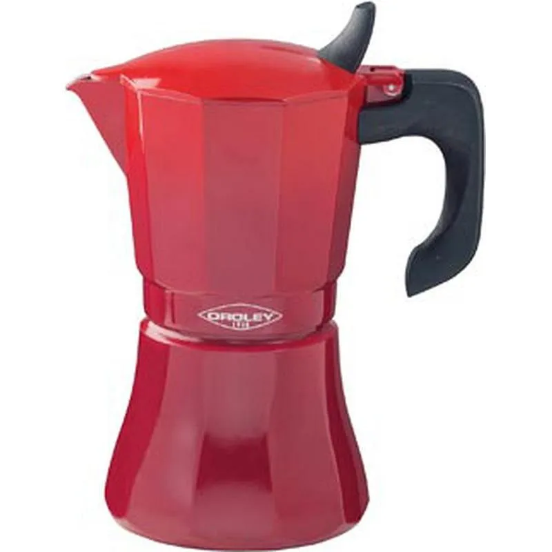 Compra CAFETERA ALUMINIO INDUCCION PETRA ROJA 6 TAZAS OROLEY 215090311 al mejor precio