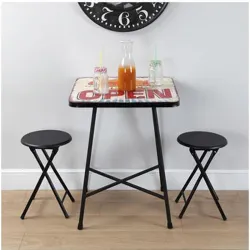 Compra MESA VINTAGE OPEN 60X60 CM VERSA 18191456 al mejor precio