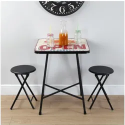 Compra MESA VINTAGE OPEN 60X60 CM VERSA 18191456 al mejor precio