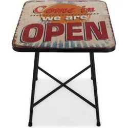 Compra MESA VINTAGE OPEN 60X60 CM VERSA 18191456 al mejor precio