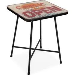 Compra MESA VINTAGE OPEN 60X60 CM VERSA 18191456 al mejor precio