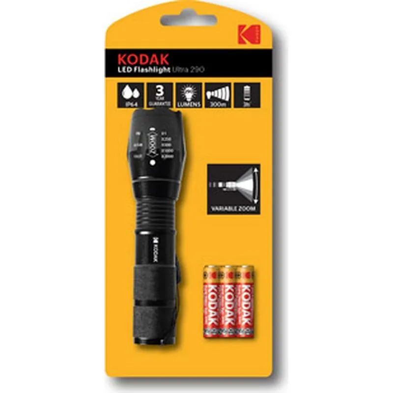 Compra LINTERNA TACTICA KODAK LED FLASHLIGHT ULTRA 290 LM + 3XAAA KODAK 30418363 al mejor precio