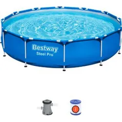 Compra PISCINA REDONDA DESMONTABLE 6.473L DEPURADORA CARTUCHO TIPO I diametro366X76CM BESTWAY 56681 al mejor precio