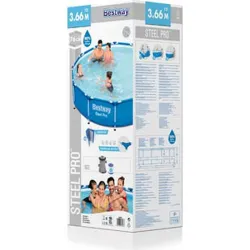 Compra PISCINA REDONDA DESMONTABLE 6.473L DEPURADORA CARTUCHO TIPO I diametro366X76CM BESTWAY 56681 al mejor precio