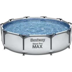 Compra PISCINA REDONDA DESMONTABLE STEEL PRO MAX 4.678 L DEPURADORA CARTUCHO TIPO I diametro305X76CM BESTWAY 56408 al mejor precio