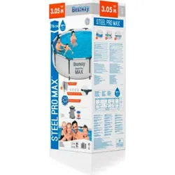 Compra PISCINA REDONDA DESMONTABLE STEEL PRO MAX 4.678 L DEPURADORA CARTUCHO TIPO I diametro305X76CM BESTWAY 56408 al mejor precio
