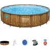 Compra PISCINA REDONDA DESMONTABLE POWER STEEL SWIM 23.062 L DEPURADORA DE CARTUCHO TIPO III diametro549X122CM BESTWAY 56977 al mejor precio