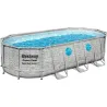 Compra PISCINA OVALADA DESMONTABLE POWER STEEL 10.949 L DEPURADORA CARTUCHO TIPO III 549X274X122CM PIEDRA BESTWAY 56716 al mejor precio