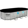 Compra PISCINA OVALADA DESMONTABLE POWER STEEL 10.949 L DEPURADORA CARTUCHO TIPO III 549X274X122CM PIEDRA BESTWAY 56716 al mejor precio
