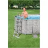Compra PISCINA OVALADA DESMONTABLE POWER STEEL 10.949 L DEPURADORA CARTUCHO TIPO III 549X274X122CM PIEDRA BESTWAY 56716 al mejor precio