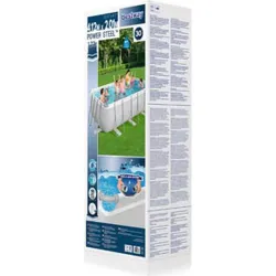 Compra PISCINA RECTANGULAR DESMONTABLE POWER STEEL 8.124 L DEPURADORA CARTUCHO TIPO II 412X201X122CM BESTWAY 56456 al mejor precio