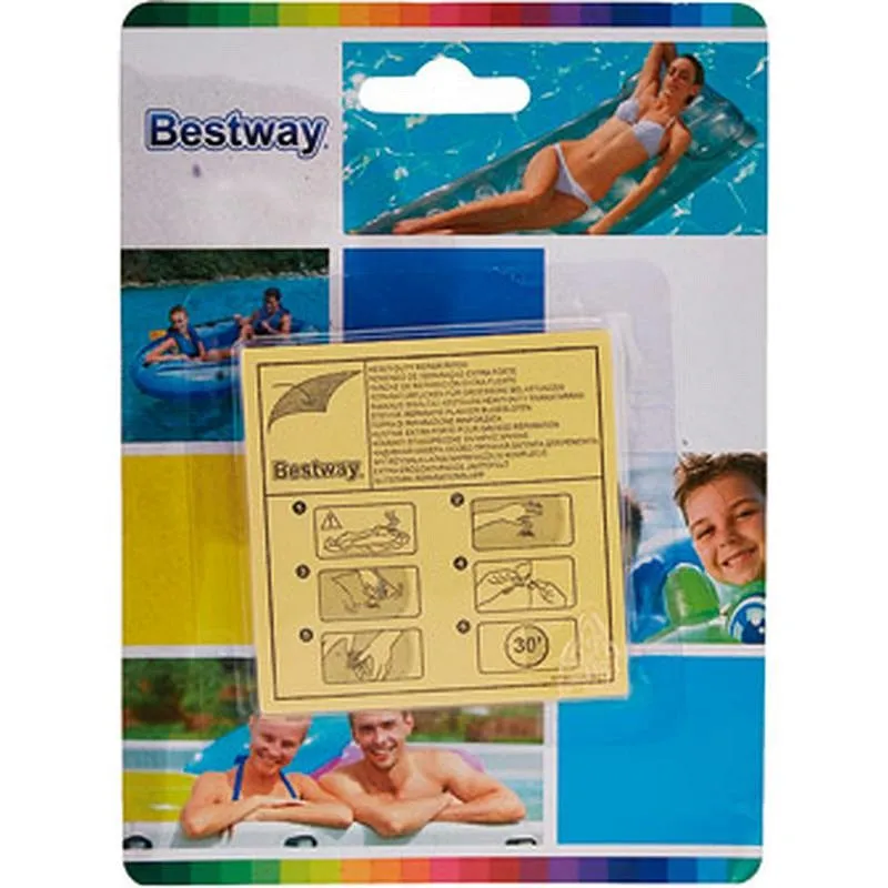 Compra PARCHES PARA REAPRACION DE PISCINAS BAJO AGUA 10 UDS DE 6.5X6.5 CM BESTWAY 62091 al mejor precio