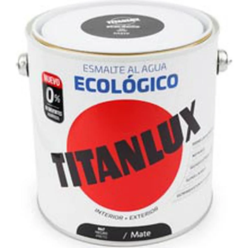 Compra ESMALTE AL AGUA ECOLOGICO MATE 250 ML NEGRO TITANLUX 02T056714/5699240 al mejor precio