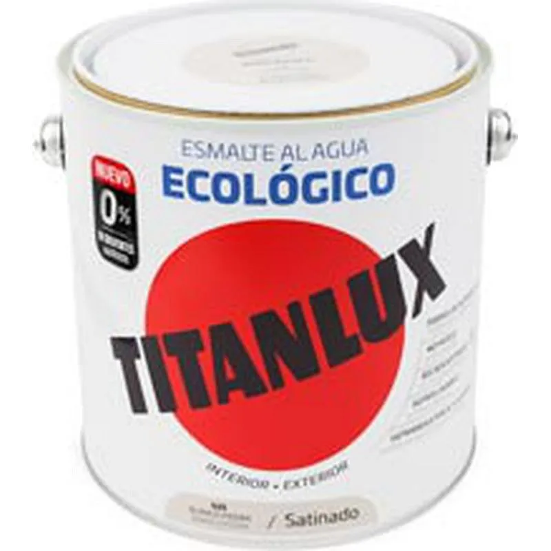 Compra ESMALTE AL AGUA ECOLOGICO SATINADO 250 ML BLANCO PIEDRA TITANLUX 01T052514/5699081 al mejor precio