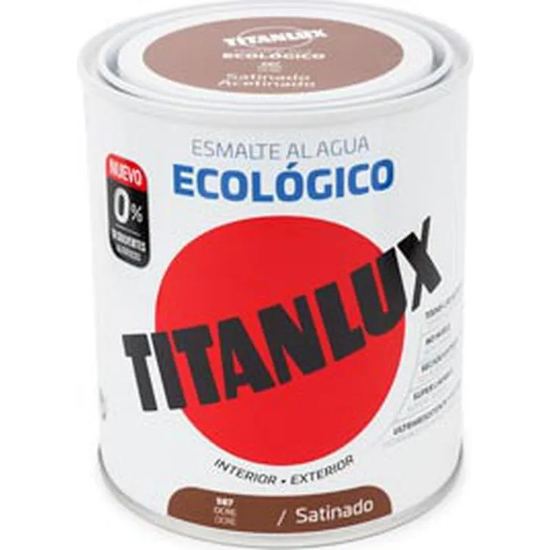 Compra ESMALTE AL AGUA ECOLOGICO SATINADO 250 ML OCRE TITANLUX 01T058714/5699214 al mejor precio