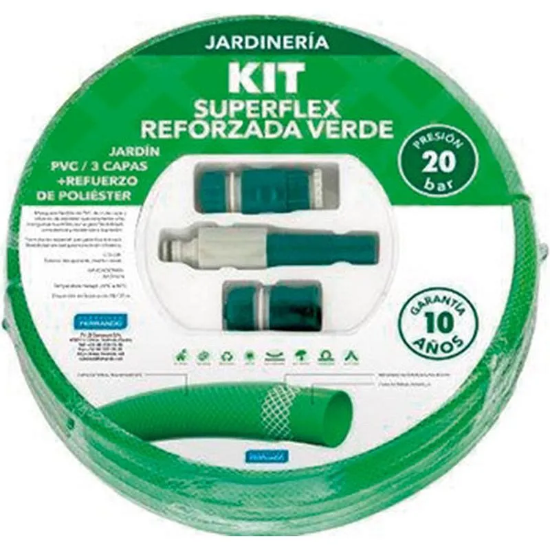 Compra MANGUERA SUPER FLEX REFORZADA diametro 15 MM CON ACCESORIOS 25 M NATUUR 4183 al mejor precio
