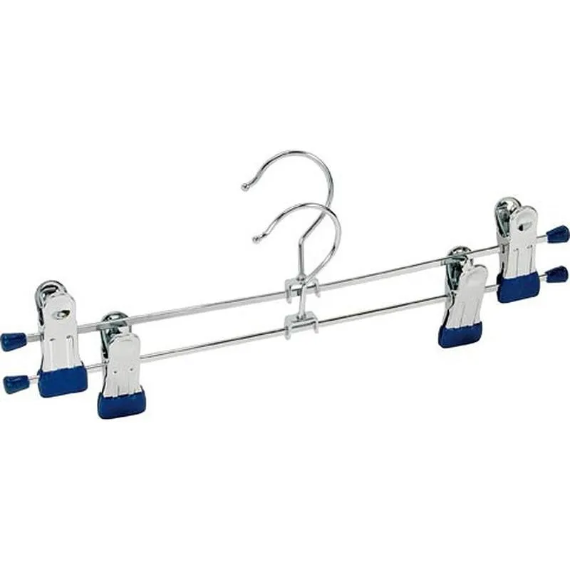 Compra PERCHA ARMARIO METALICA CROMADA CON PINZAS PANTALON/FALDA 2 PIEZAS 30 X 10,5 X 2,5 CM WENKO 10501211100 al mejor precio