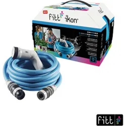 Compra MANGUERA EXTENSIBLE IKON AZUL HASTA 15 M CON ACCESORIOS FITT 53110151 al mejor precio