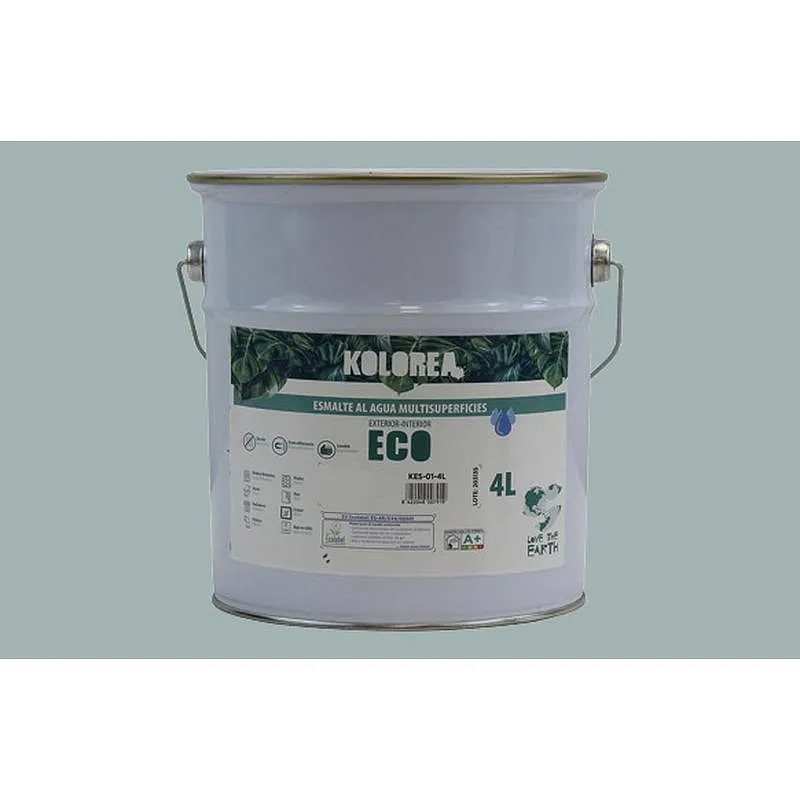 Compra ESMALTE AL AGUA ECO SATINADO 4 L GRIS PERLA KOLOREA KES-08-4L/06170 al mejor precio
