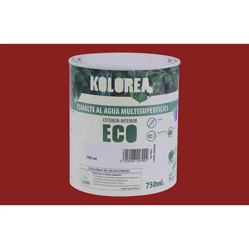 Compra ESMALTE AL AGUA ECO SATINADO 750 ML ROJO CARRUAJES KOLOREA KES-11-750ML/06152 al mejor precio