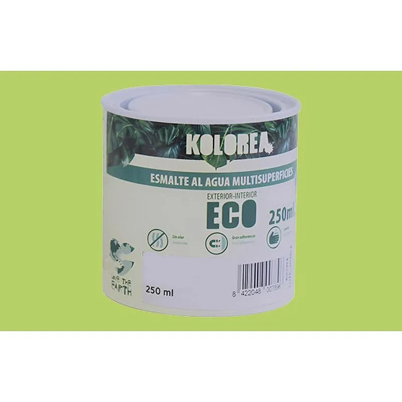 Compra ESMALTE AL AGUA ECO SATINADO 250 ML VERDE LIMA KOLOREA KES-14-250ML/06159 al mejor precio