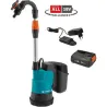Compra BOMBA DE DEPOSITO AGUAS PLUVIALES A BATERIA 18 V 2,5 AH 2.000 L/H GARDENA 1460220 al mejor precio