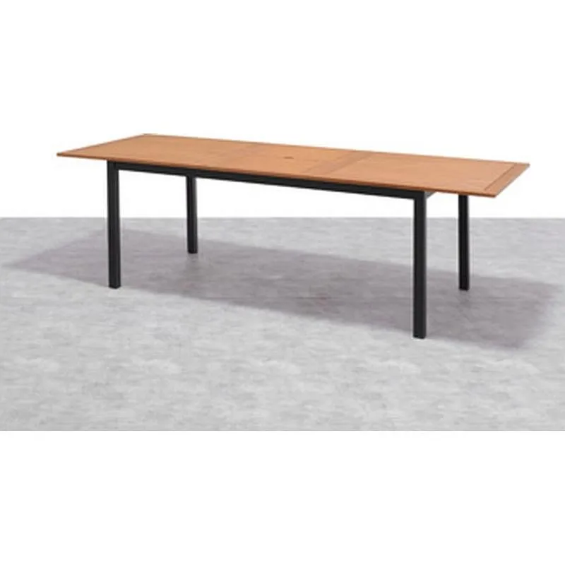 Compra MESA ALUMINIO MADERA EXTENSIBLE KINGSBURY 180-240 X 100 CM IMPORT 1041413561 al mejor precio