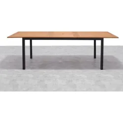 Compra MESA ALUMINIO MADERA EXTENSIBLE KINGSBURY 180-240 X 100 CM IMPORT 1041413561 al mejor precio