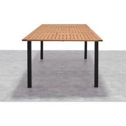 Compra MESA ALUMINIO MADERA EXTENSIBLE KINGSBURY 180-240 X 100 CM IMPORT 1041413561 al mejor precio