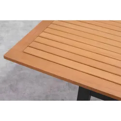 Compra MESA ALUMINIO MADERA EXTENSIBLE KINGSBURY 180-240 X 100 CM IMPORT 1041413561 al mejor precio