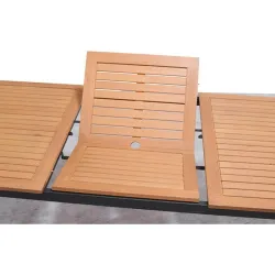 Compra MESA ALUMINIO MADERA EXTENSIBLE KINGSBURY 180-240 X 100 CM IMPORT 1041413561 al mejor precio