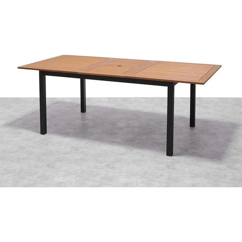 Compra MESA ALUMINIO MADERA EXTENSIBLE KINGSBURY 150-200 X 90 CM IMPORT 1041213172 al mejor precio