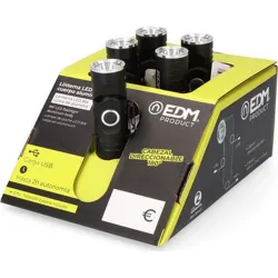 Compra MINI LINTERNA LED PLEGABLE RECARGABLE 450 LUMENS 7000K 8W EDM 36443 al mejor precio