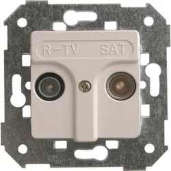 Compra TOMA R-TV + SAT INTERMEDIA BLANCO SERIE 27 SIMON G2746720 al mejor precio