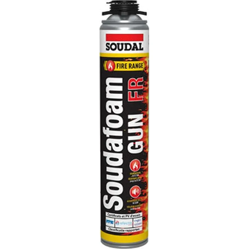 Compra ESPUMA POLIURETANO IGNIFUGA SOUDAFOAM FR PISTOLA 750ML SOUDAL 153331 al mejor precio
