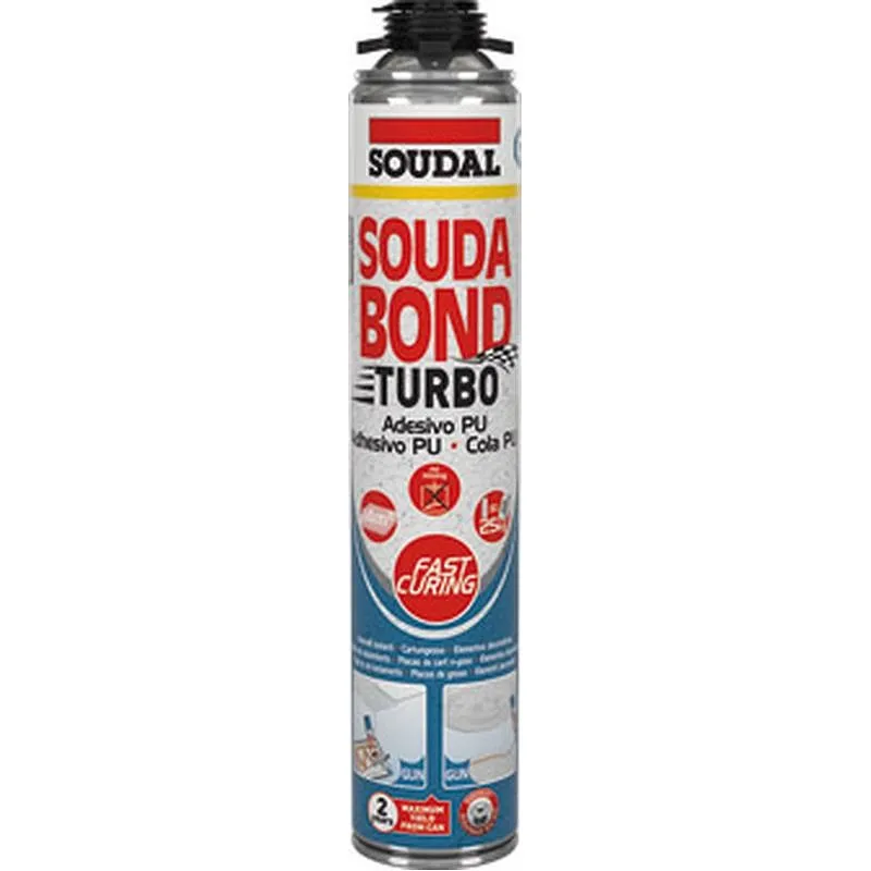 Compra ESPUMA ADHESIVA MONTAJE SOUDABOND TURBO PISTOLA 750 ML SOUDAL 153175 al mejor precio