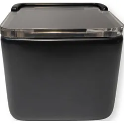 Compra SALERO CERAMICA CUADRADO CON TAPA ACRILICA NEGRO KOOK TIME F053740 al mejor precio