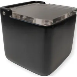 Compra SALERO CERAMICA CUADRADO CON TAPA ACRILICA NEGRO KOOK TIME F053740 al mejor precio