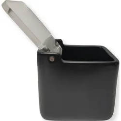 Compra SALERO CERAMICA CUADRADO CON TAPA ACRILICA NEGRO KOOK TIME F053740 al mejor precio