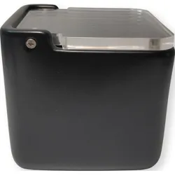 Compra SALERO CERAMICA CUADRADO CON TAPA ACRILICA NEGRO KOOK TIME F053740 al mejor precio