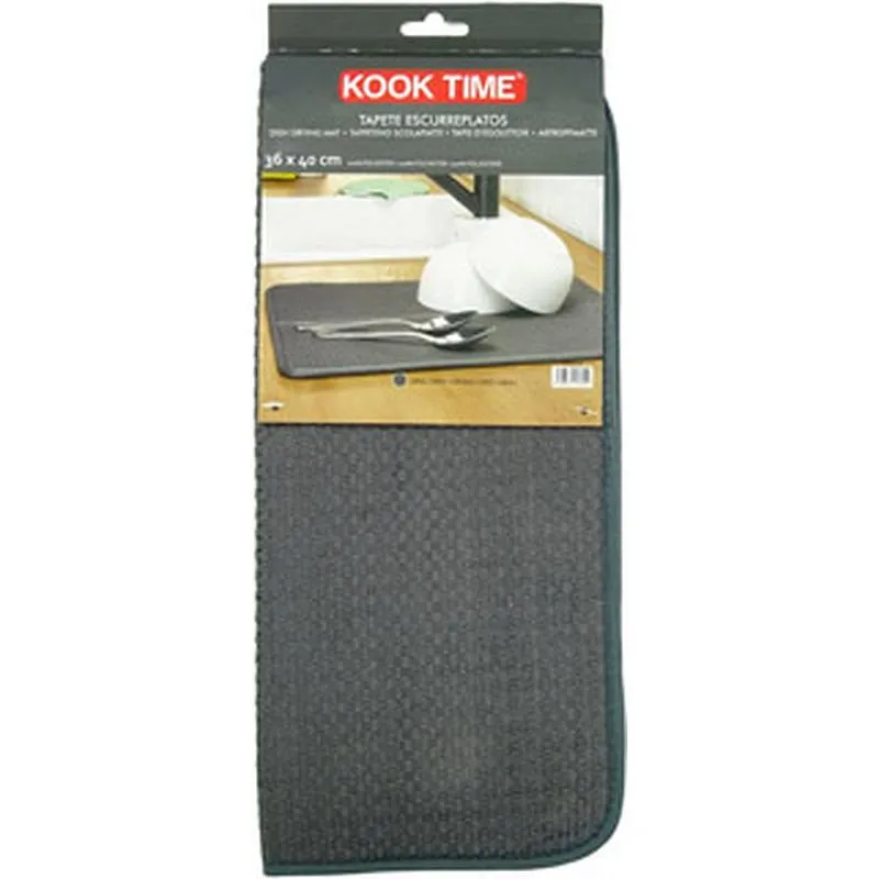 Compra TAPETE ESCURRIDOR MICROFIBRA GRIS - 36 X 40 CM KOOK TIME F053559 al mejor precio