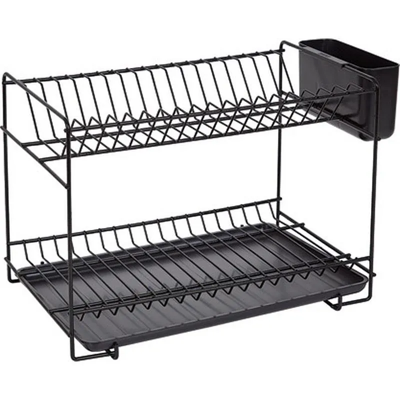 Compra ESCURREPLATOS ACERO PLASTIFICADO PEQUEÑO NEGRO SAUVIC 89024 al mejor precio