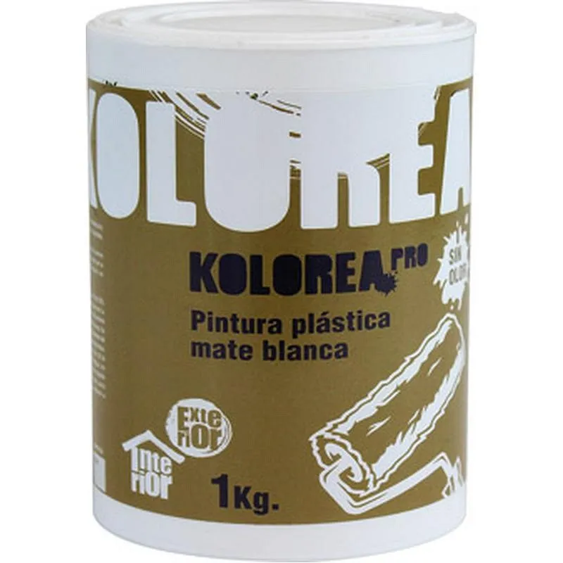 Compra PINTURA PLASTICA EXTERIOR INTERIOR PRO MATE 1 KG BLANCO KOLOREA KRP-PRO-1KG/06126 al mejor precio