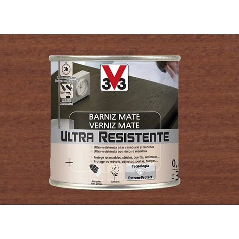 Compra BARNIZ INTERIOR AL AGUA ULTRA RESISTENTE MATE 250 ML SAPELI V33 056867 al mejor precio