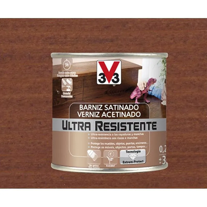 Compra BARNIZ INTERIOR AL AGUA ULTRA RESISTENTE SATINADO 250 ML SAPELI V33 056663 al mejor precio