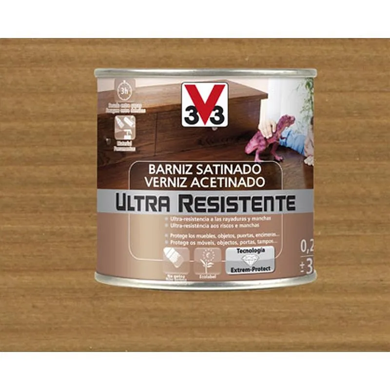 Compra BARNIZ INTERIOR AL AGUA ULTRA RESISTENTE SATINADO 750 ML CEREZO V33 056658 al mejor precio