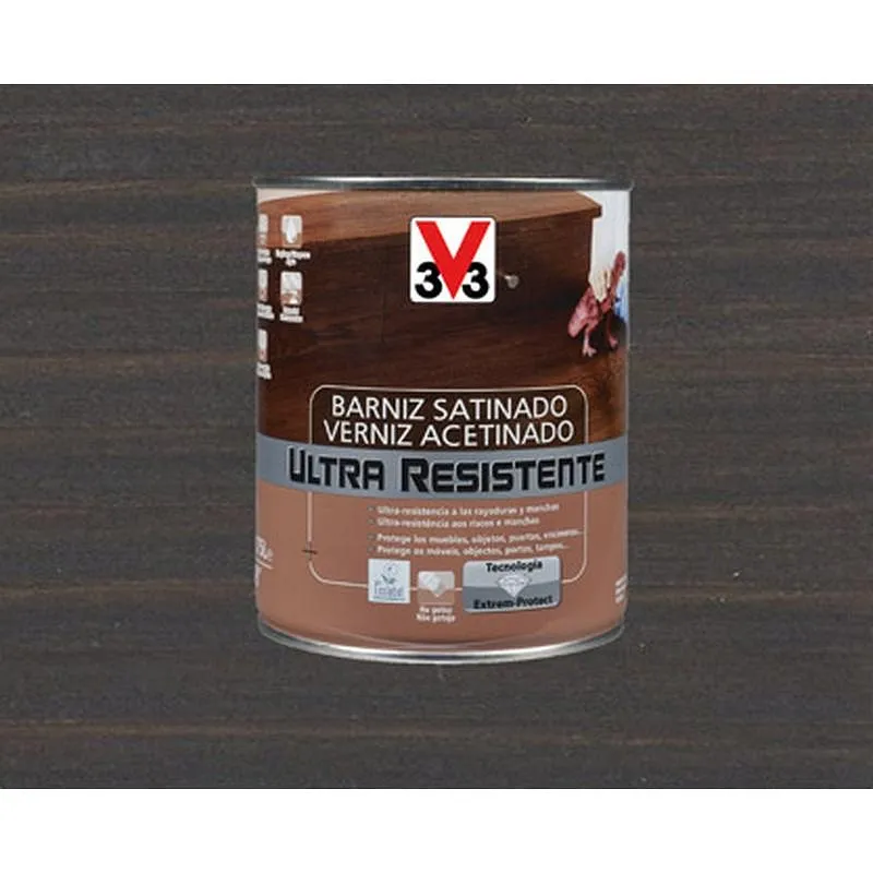 Compra BARNIZ INTERIOR AL AGUA ULTRA RESISTENTE SATINADO 750 ML WENGUE V33 056655 al mejor precio